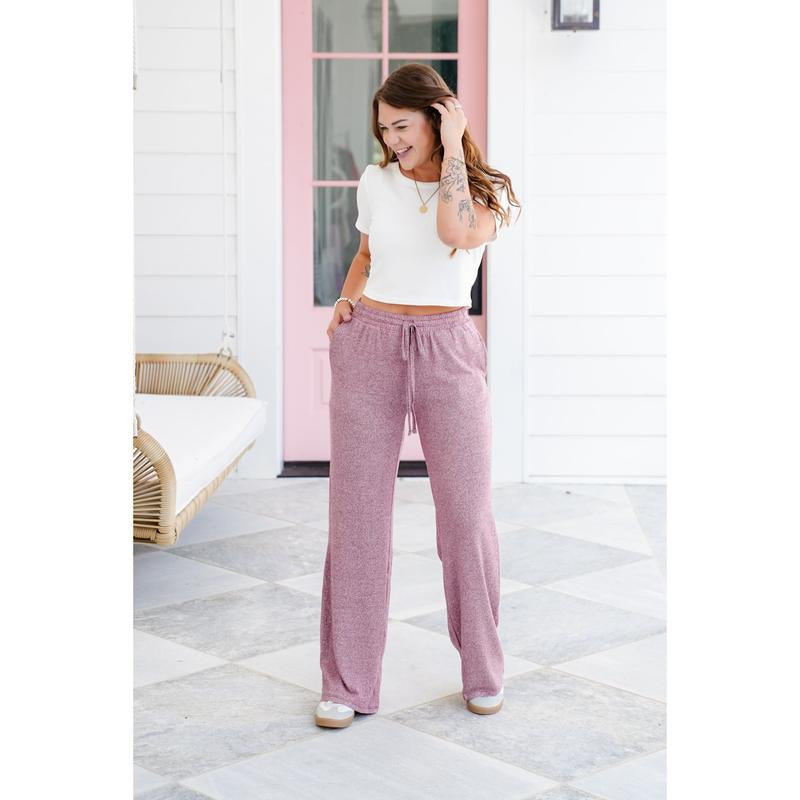 Zenana Wide-Leg Pants with Drawstring Elastic Waistband
