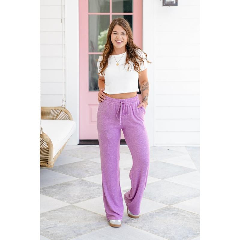 Zenana Wide-Leg Pants with Drawstring Elastic Waistband