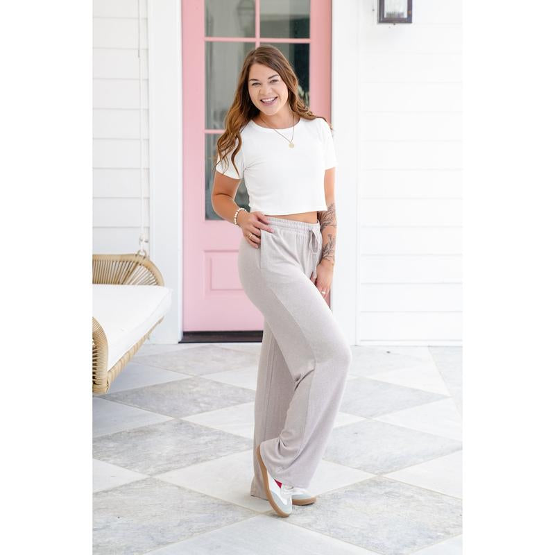Zenana Wide-Leg Pants with Drawstring Elastic Waistband