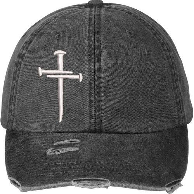 Christian Hats for Men/Women Jesus 3 Nail Cross Hat Premium Snapback 
