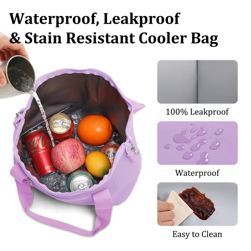 MEXS Lunch Tote Bag for Women Men 11.2L, Neoprene & Leakproof Large Insulated Lunch Box Bag, Tear-Stain Resistant/Machine Washable  