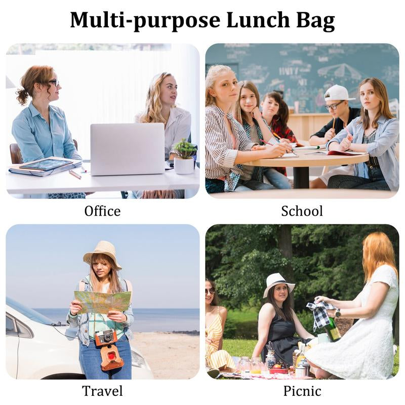 MEXS Lunch Tote Bag for Women Men 11.2L, Neoprene & Leakproof Large Insulated Lunch Box Bag, Tear-Stain Resistant/Machine Washable  