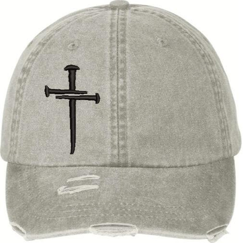 Christian Hats for Men/Women Jesus 3 Nail Cross Hat Premium Snapback 