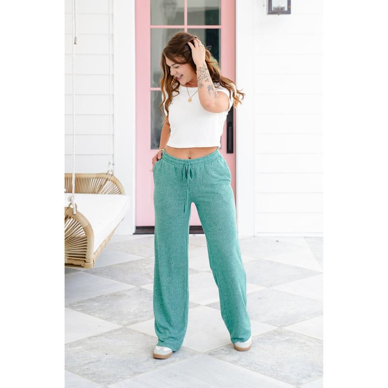 Zenana Wide-Leg Pants with Drawstring Elastic Waistband