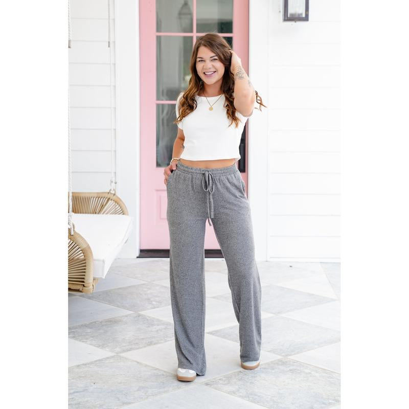Zenana Wide-Leg Pants with Drawstring Elastic Waistband