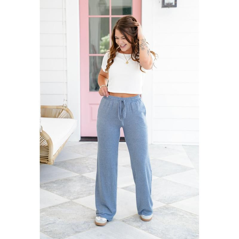 Zenana Wide-Leg Pants with Drawstring Elastic Waistband