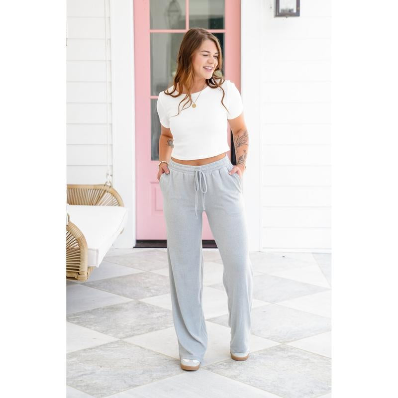 Zenana Wide-Leg Pants with Drawstring Elastic Waistband