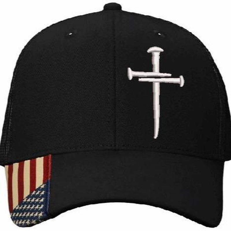 Christian Hats for Men/Women Jesus 3 Nail Cross Hat Premium Snapback 