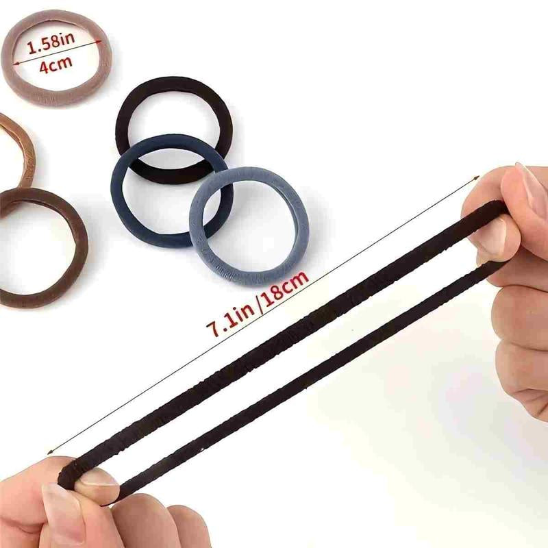 Hairbands for Thick Hair - 20 Pieces Seamless Cotton Simple Ponytail Fixed Headband Odorless Soft Touch Anti-Slip Durable Scrunchies Elasticity