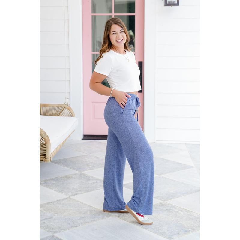 Zenana Wide-Leg Pants with Drawstring Elastic Waistband